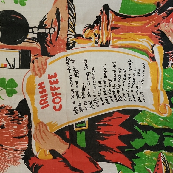 VINTAGE IRISH COFFEE LINEN TAPESTRY "LINENHALL" - Picture 5 of 7